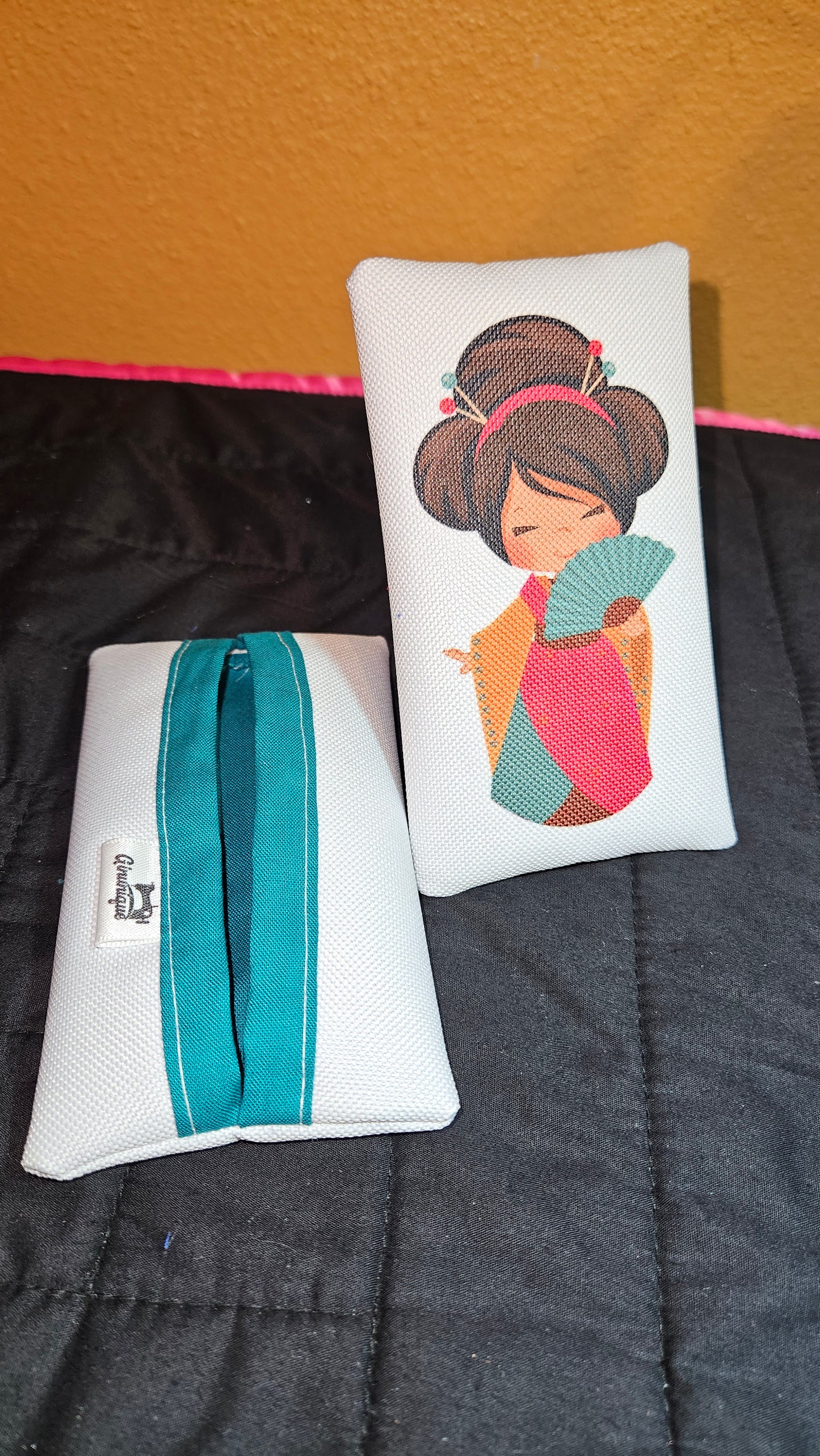 Asian Girls Pocket Tissue Holders