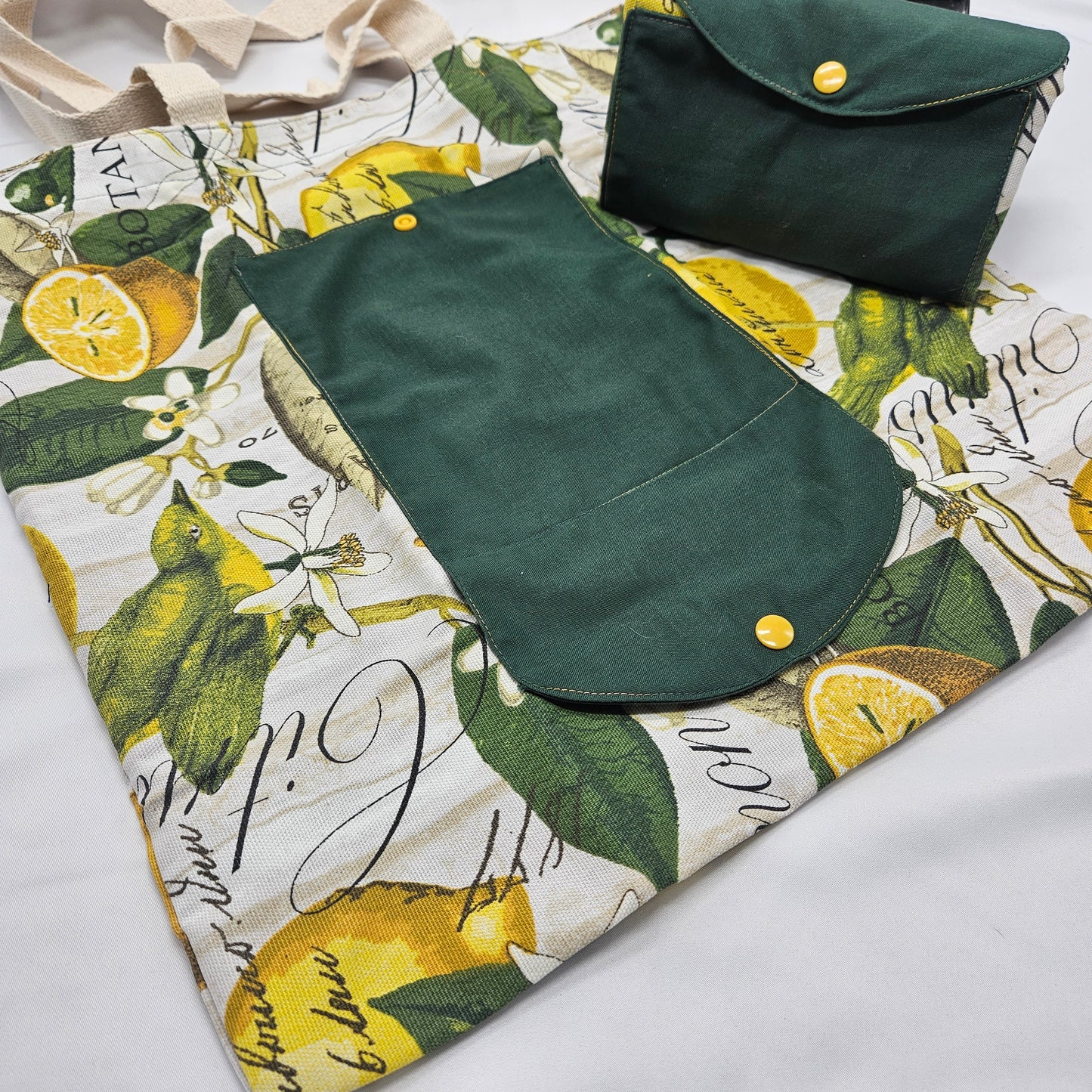 Fresh Lemons Fold-Away Tote Bag