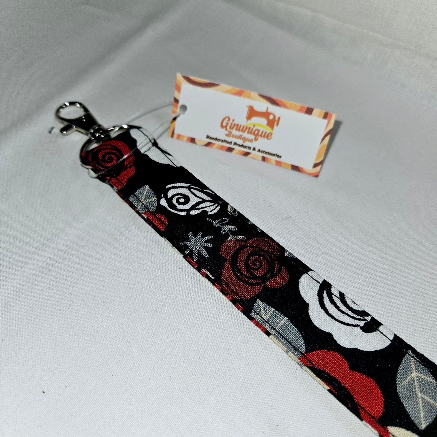 Rose Swirl Wristlet Lanyard