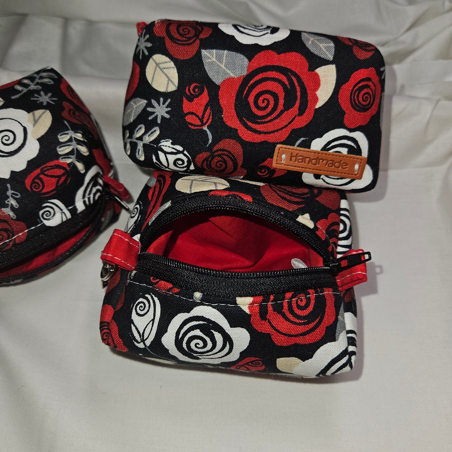 Rose Swirl Mini Keychain Boxy Pouch