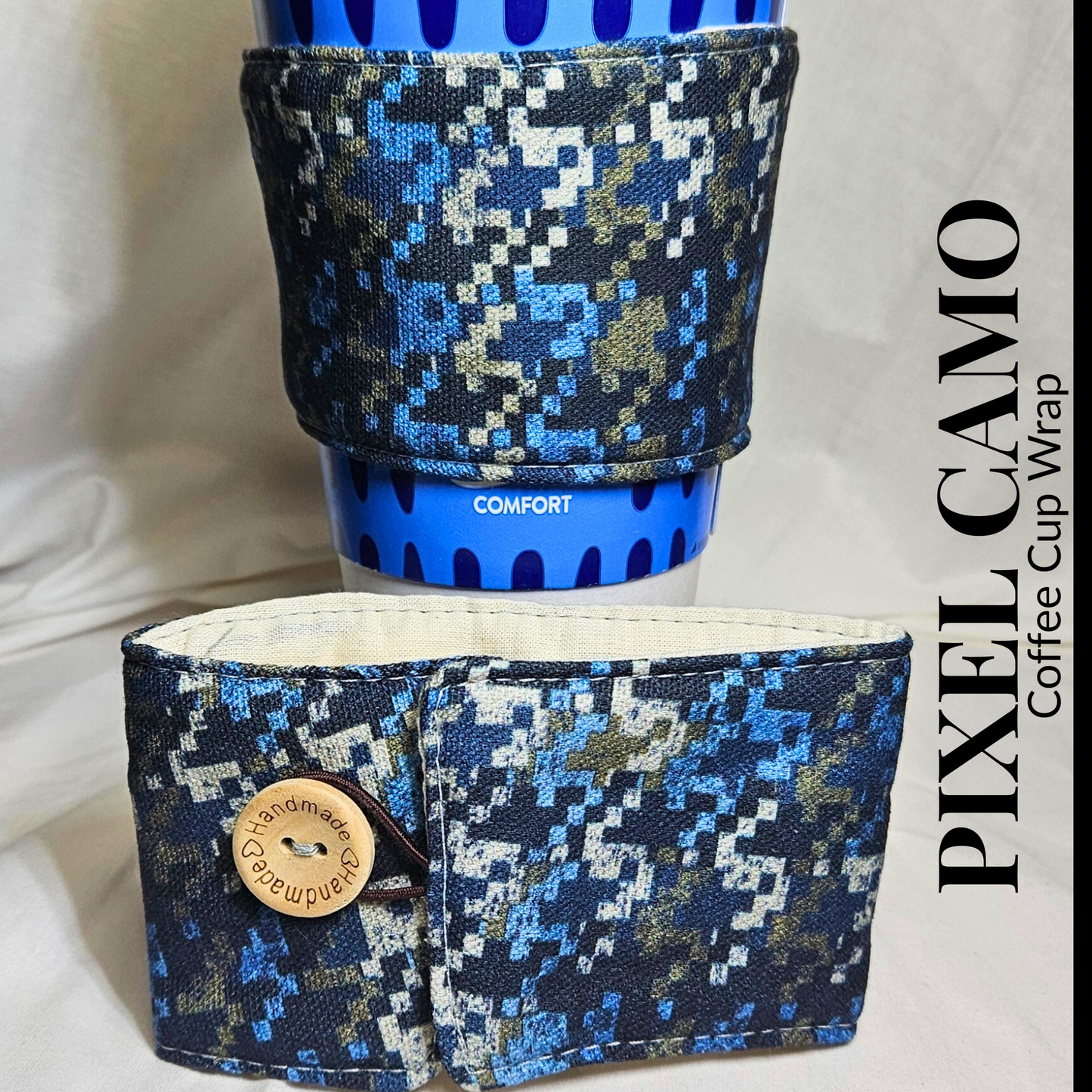 Pixel Camo Coffee Cup Wrap