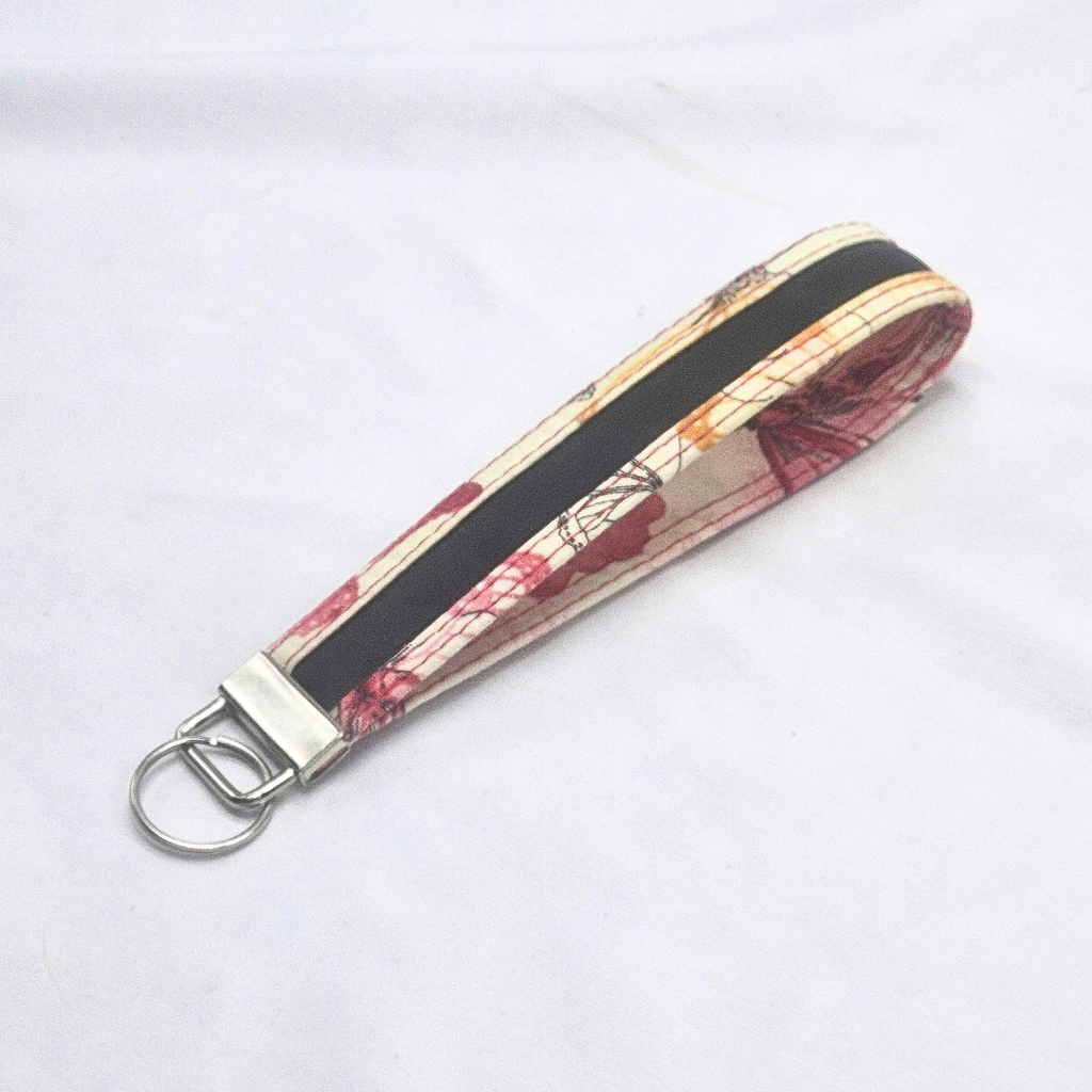 Blush Flutter Wristlet Keychain