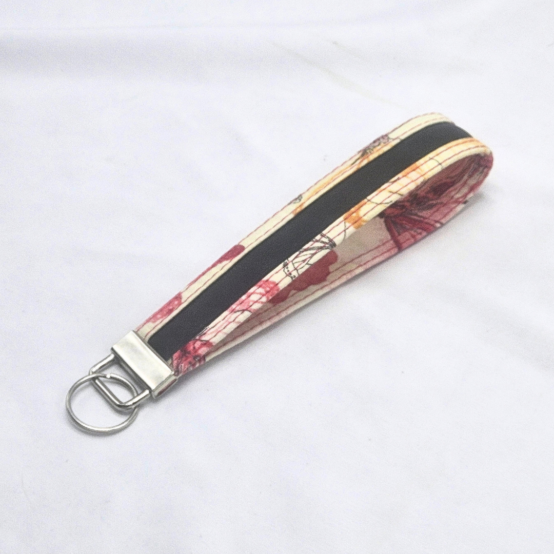 Blush Flutter Wristlet Keychain