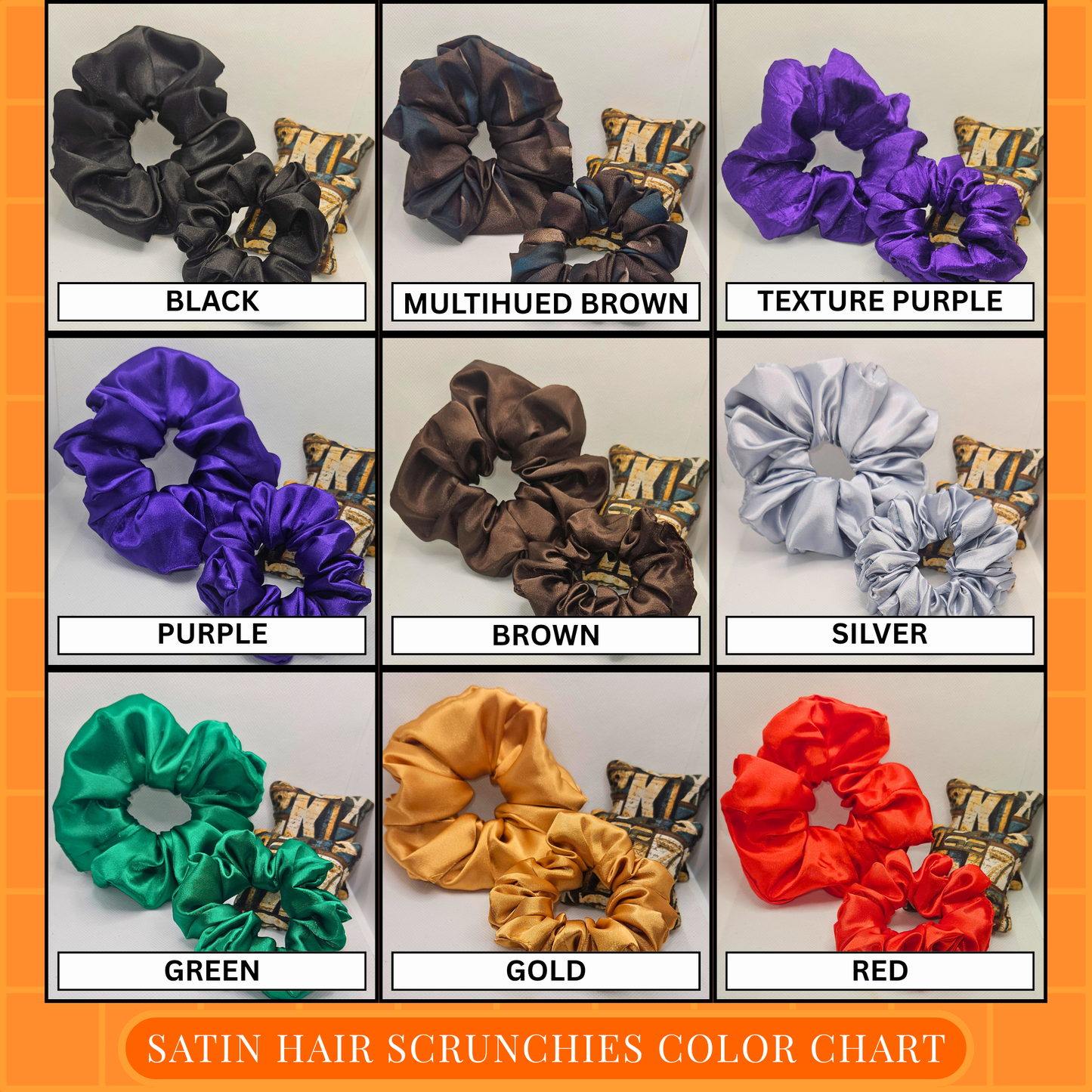 Satin Hair Scrunchies