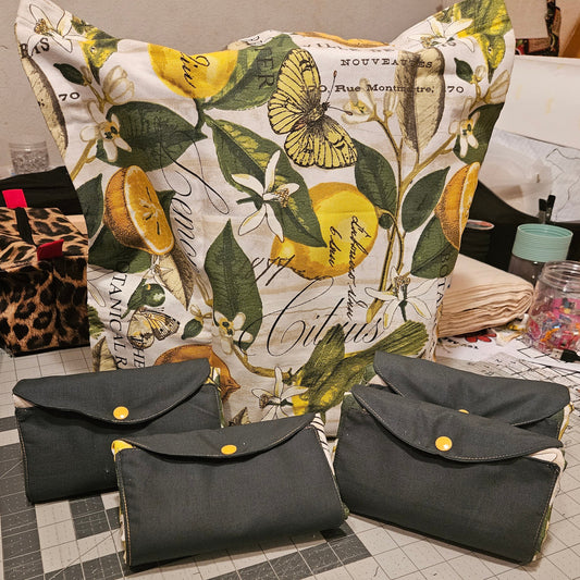 Fresh Lemons Fold-Away Tote Bag