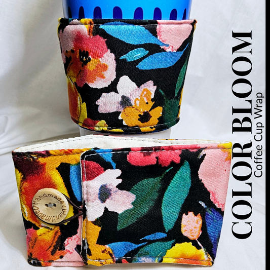Color Bloom Coffee Cup Wrap