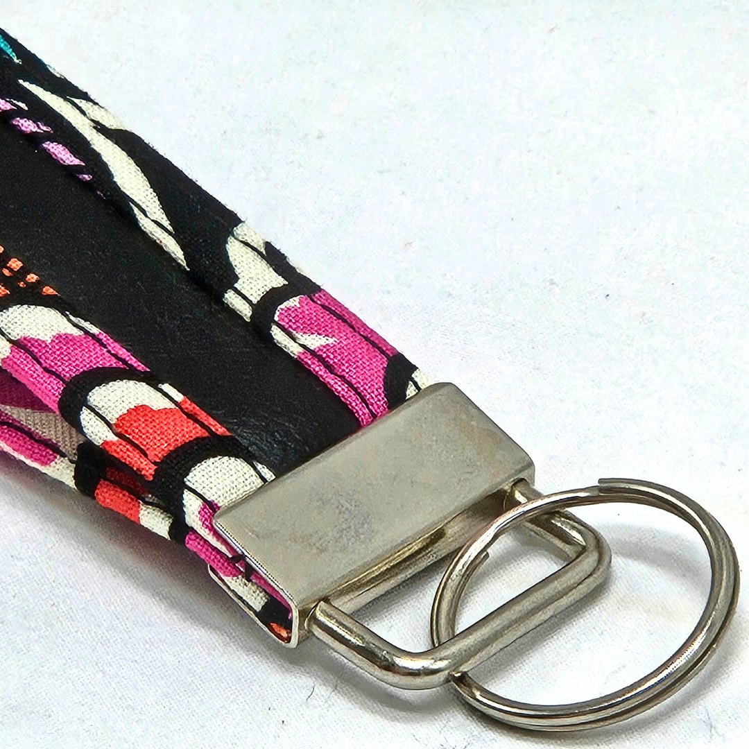 Funky Floral Wristlet Keychain