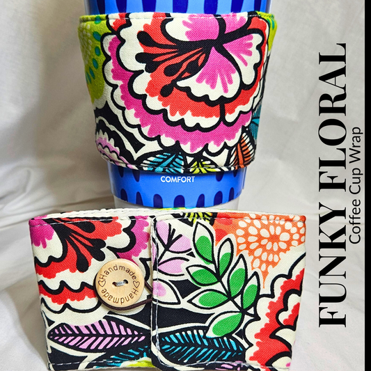 Funky Floral Coffee Cup Wrap