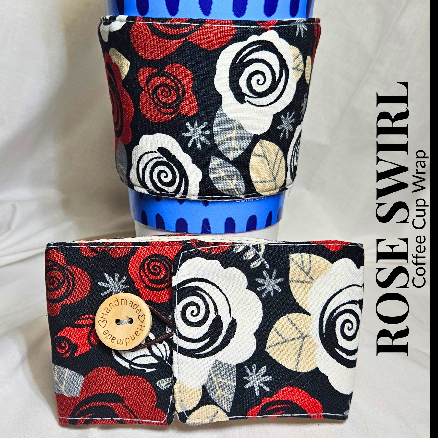 Rose Swirl Coffee Cup Wrap