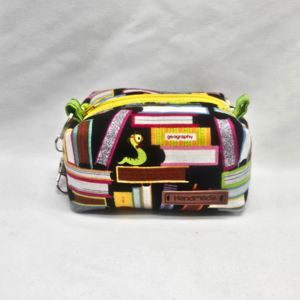 Book Nook Mini Keychain Boxy Pouch