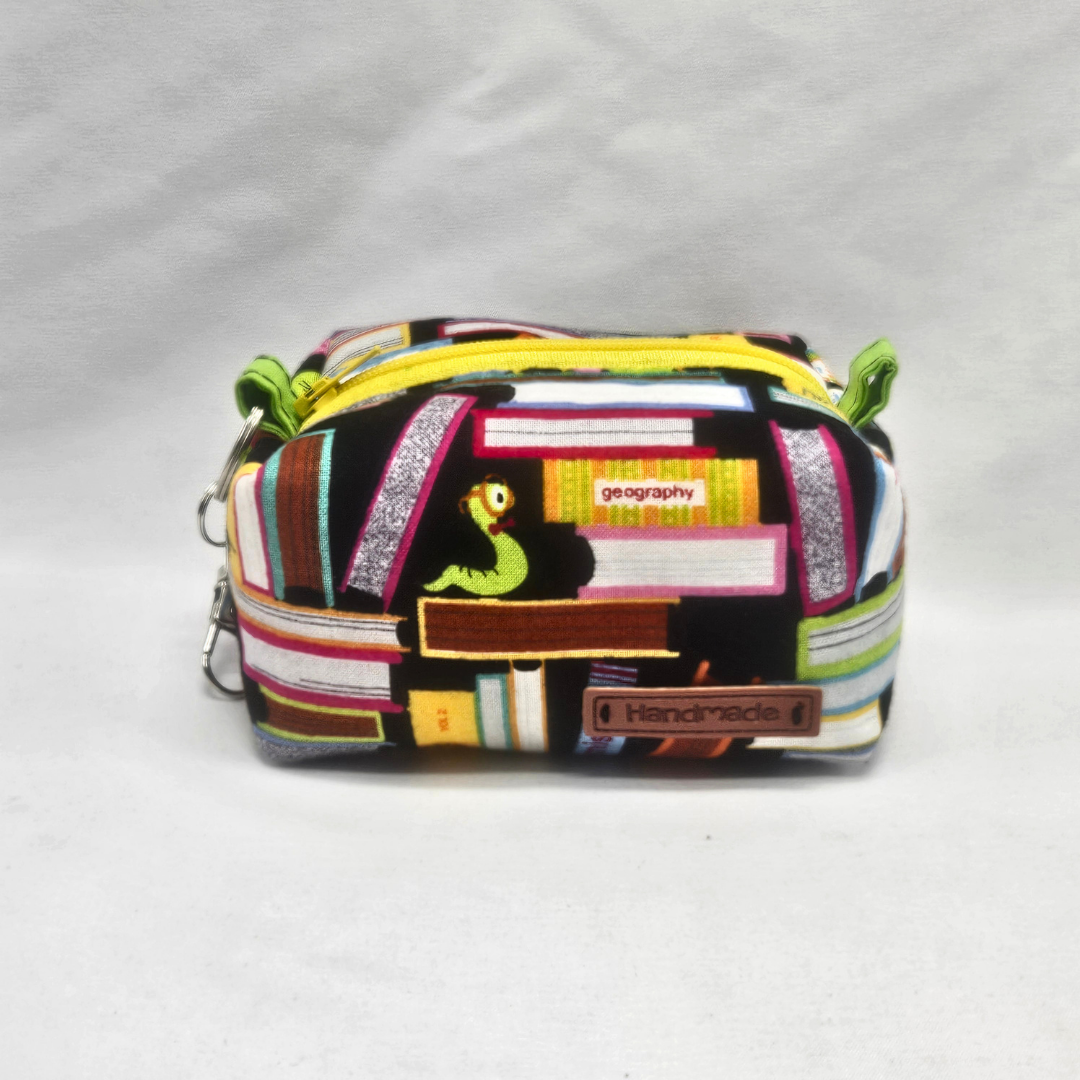 Book Nook Mini Keychain Boxy Pouch