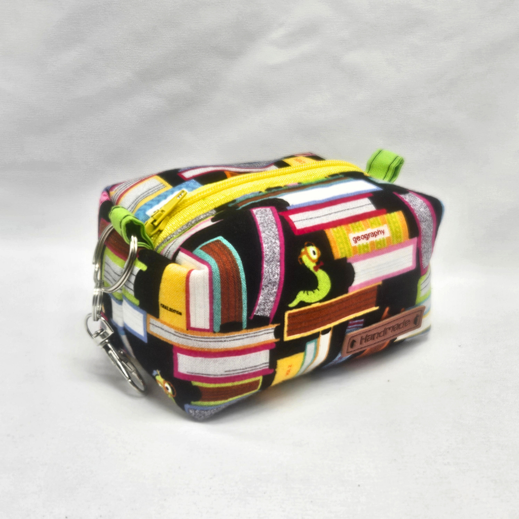 Book Nook Mini Keychain Boxy Pouch