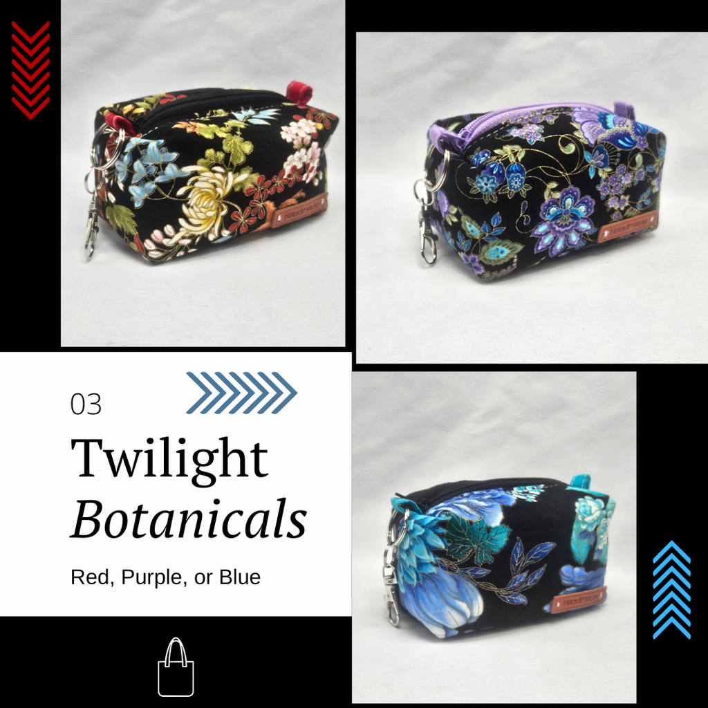 Twilight Botanicals Mini Keychain Boxy Pouch
