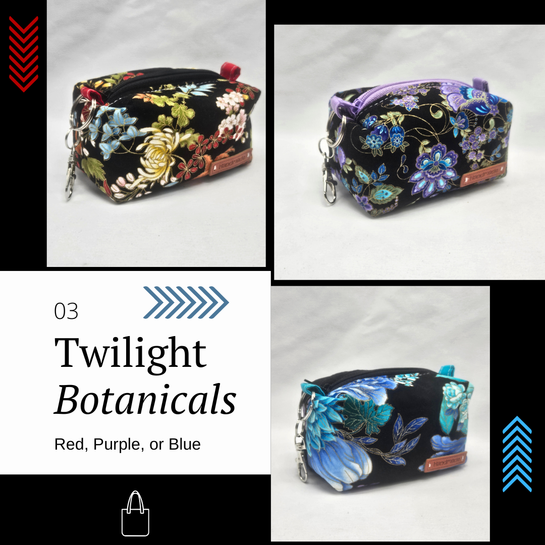 Twilight Botanicals Mini Keychain Boxy Pouch